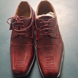 Elegant Burgundy Leather Oxfords